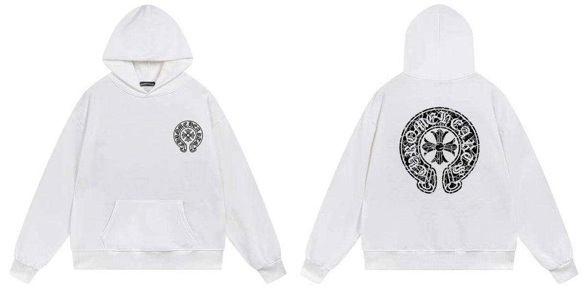 Chrome Hearts Cross Horseshoe Hoodie Vintage Goth Streetwear Pullover