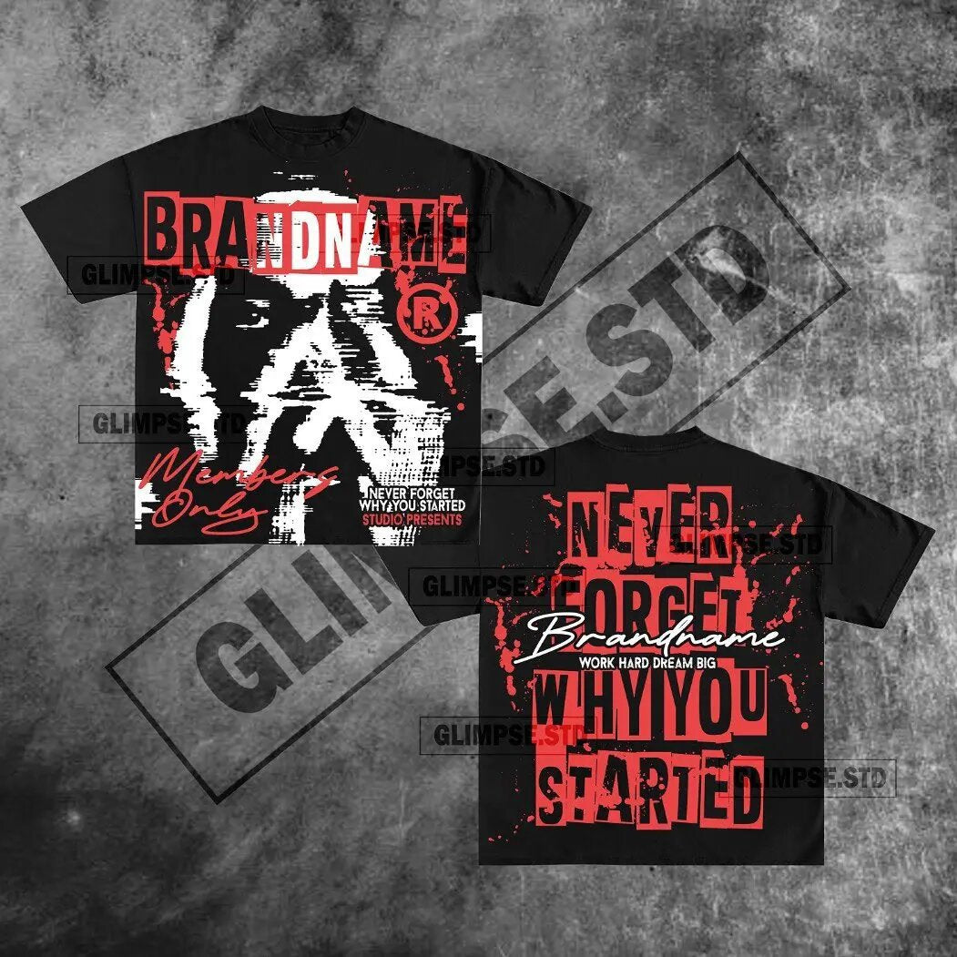 Y2K Punk Gothic Streetwear Grafik Unisex Oversized Baumwoll T-Shirt