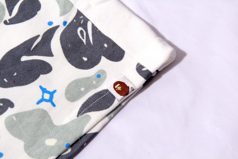BAPE Shark Camo Print Streetwear Casual Shorts Unisex