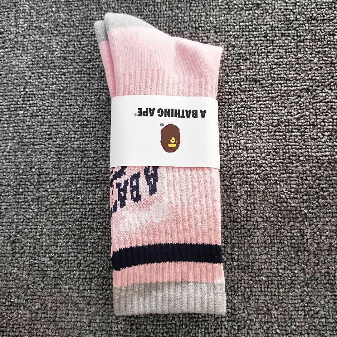 BAPE Ape Head Crew Socks Multi Graphic Prints