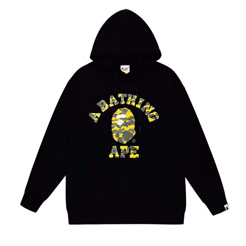 BAPE Ape Head Graphic Hoodie Camo Print Loose Cotton Pullover