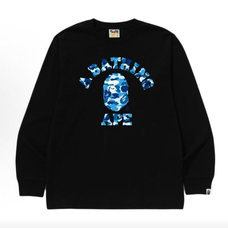 Bape Multi‑Ape‑Head Graphic Oversized Long Sleeve Tee Streetwear