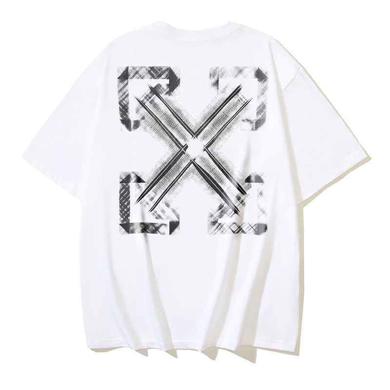 Off‑White Multi‑Sketch Arrow Graphic Oversized Tee Streetwear Unisex