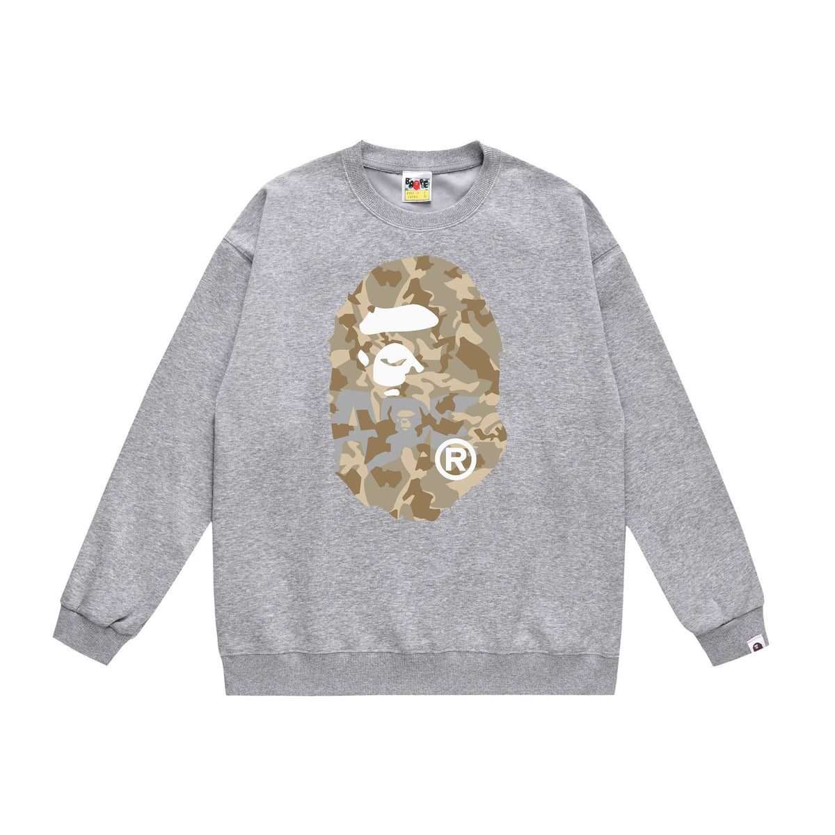 BAPE Crewneck Sweatshirt Ape Head Multi Graphic Street Pullover