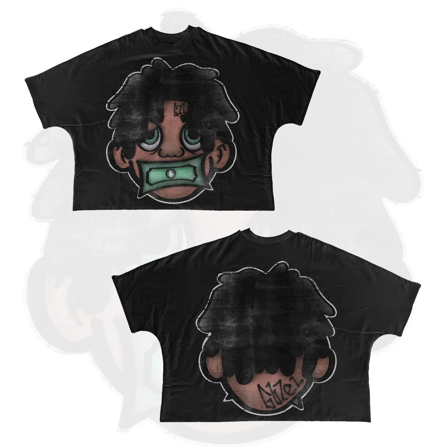 Y2K Hip-Hop-Cartoon-Charakter-Grafik Unisex Oversized Streetwear Baumwoll-T-Shirt