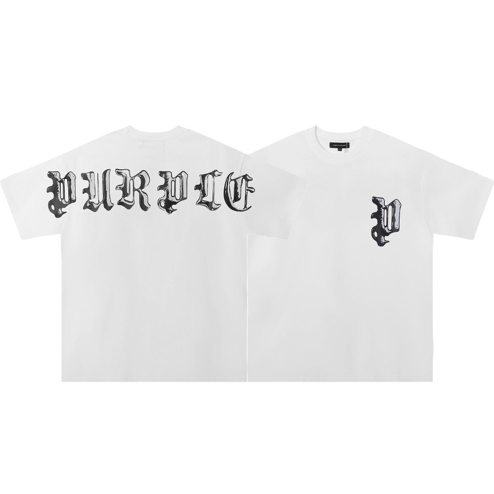 Purple Brand Multi‑Graphic Ink Wash Print Oversized Tee Multi‑Style