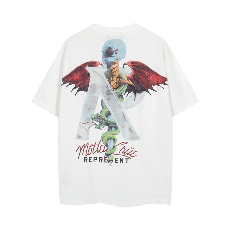 Represent Vintage Washed Graphic Short Sleeve Tee Streetwear Unisex