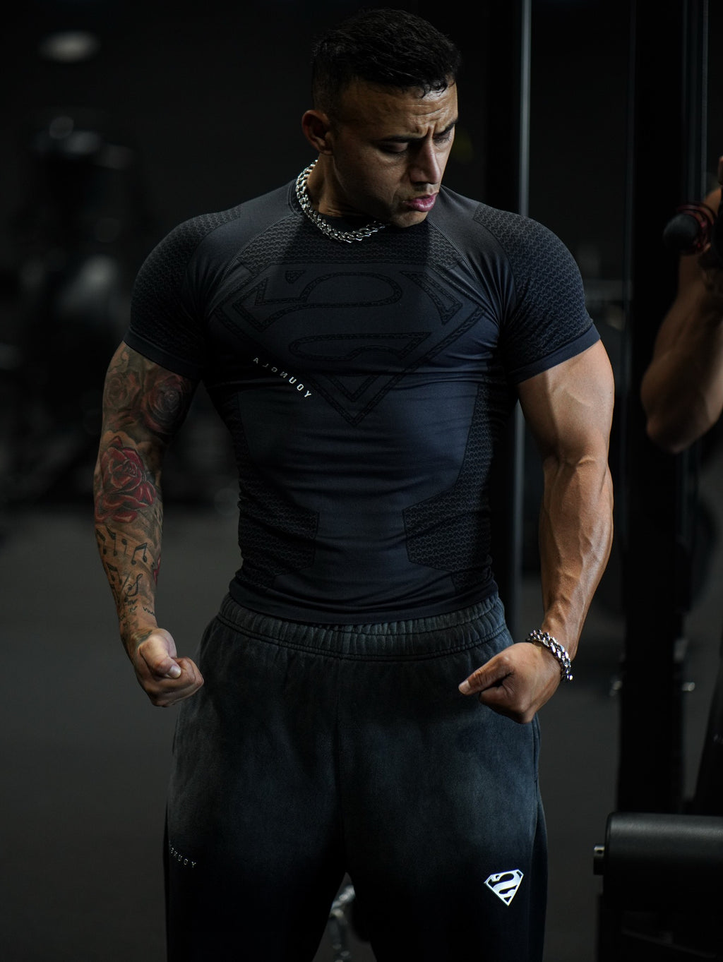 YOUNGLA 4117 Superman Compression Tees