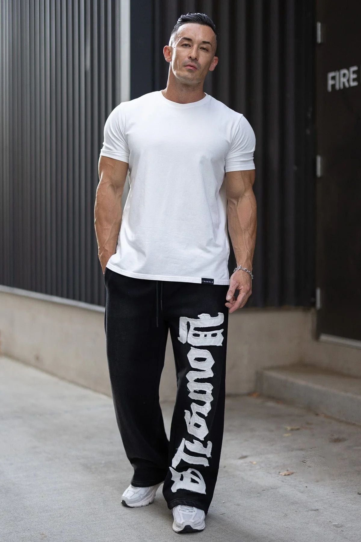 YOUNGLA 2127 Big Patch Sweats