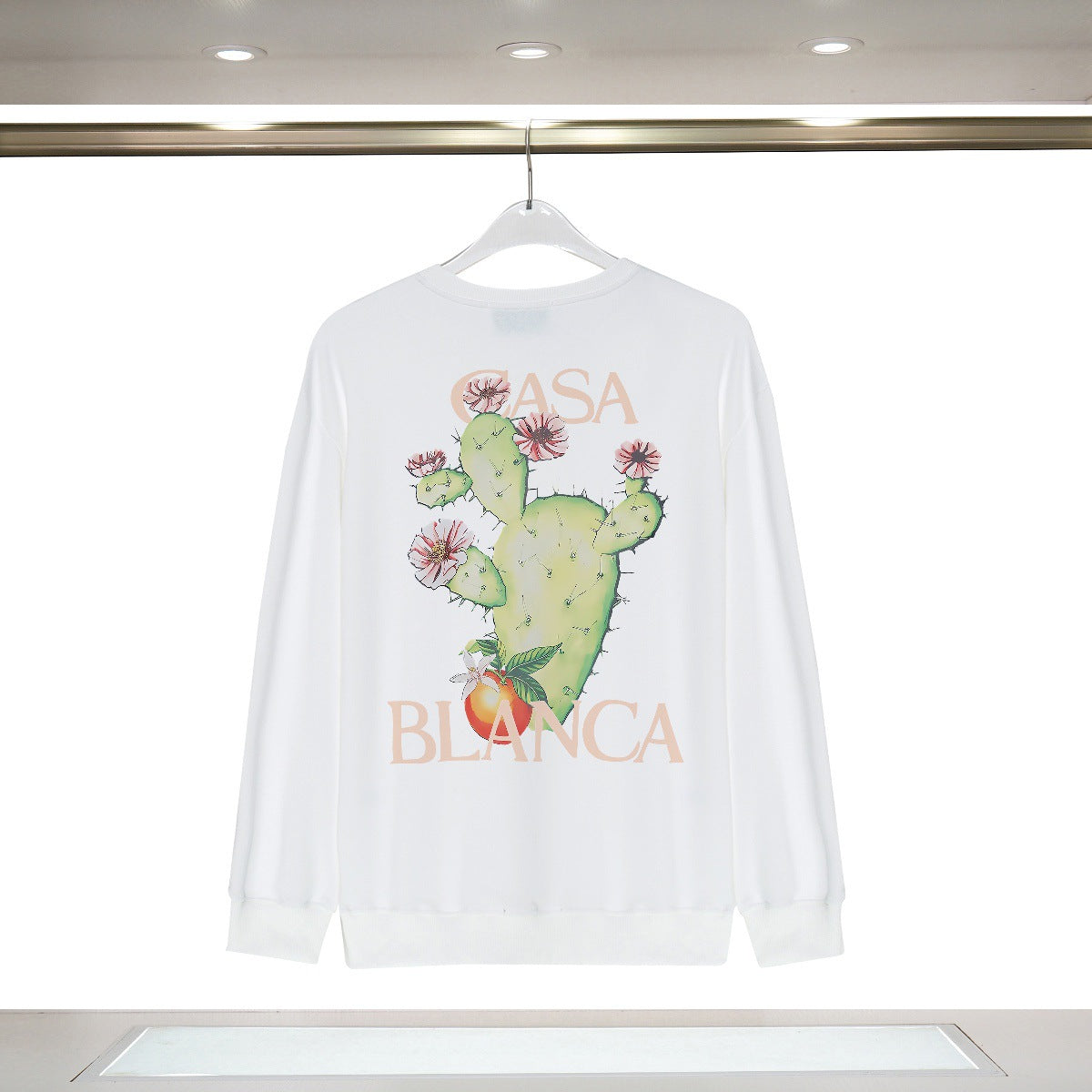 Casablanca Art Graphic Crewneck Sweatshirt Vintage Casual Pullover