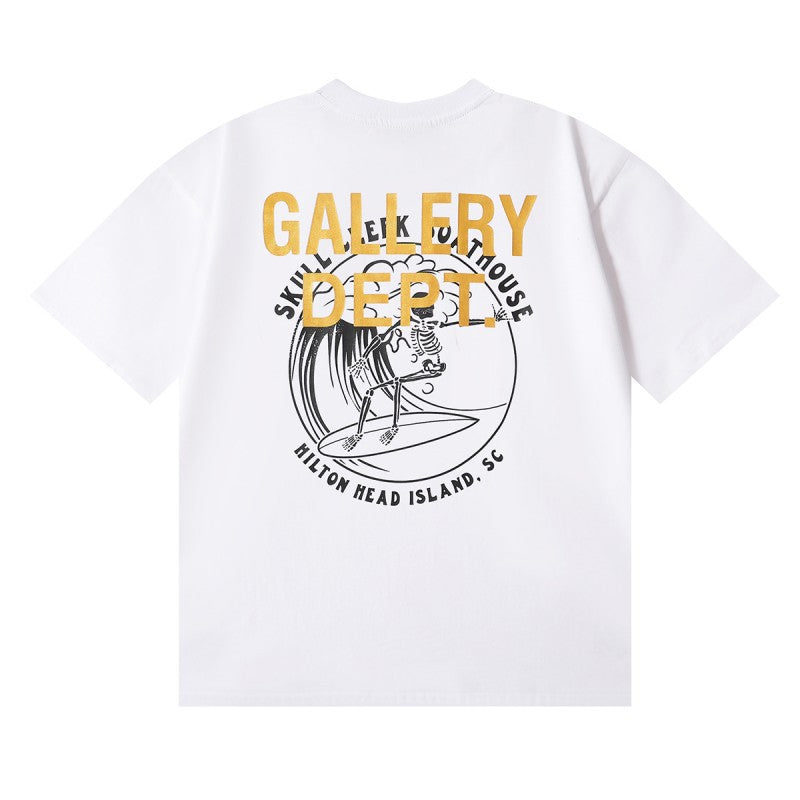 Gallery Dept Classic Logo Slogan Crew Neck Short Sleeve T‑Shirt Unisex