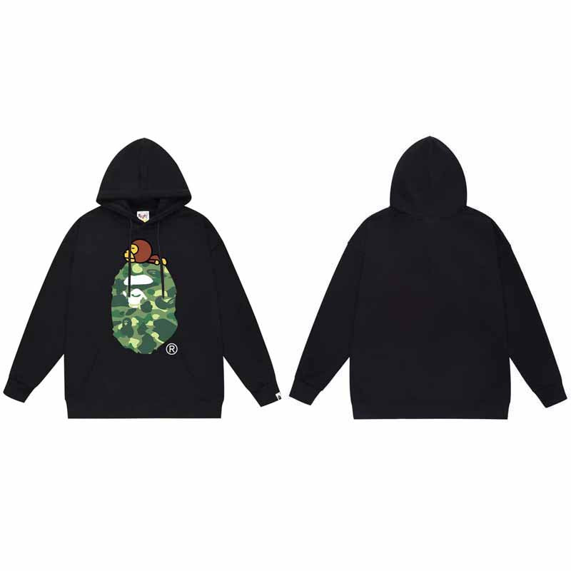 BAPE Hoodie Baby Milo Ape Head Multi Graphic Street Fleece Pullover