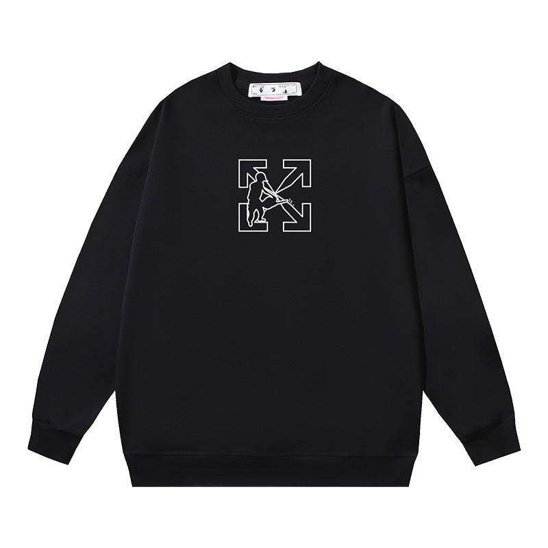 Off-White Multi Graphic Arrow Logo Unisex Crew Neck Sweatshirt