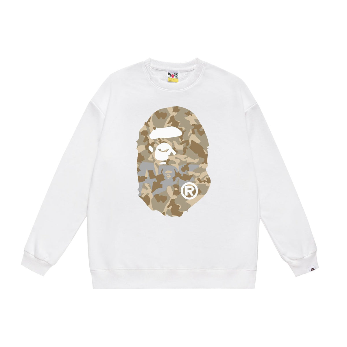 BAPE Crewneck Sweatshirt Ape Head Multi Graphic Street Pullover