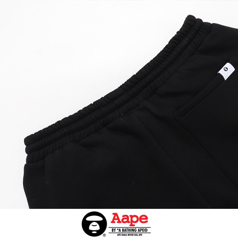 BAPE Aape Ape Face Print Cuffed Jogger Sweatpants Unisex