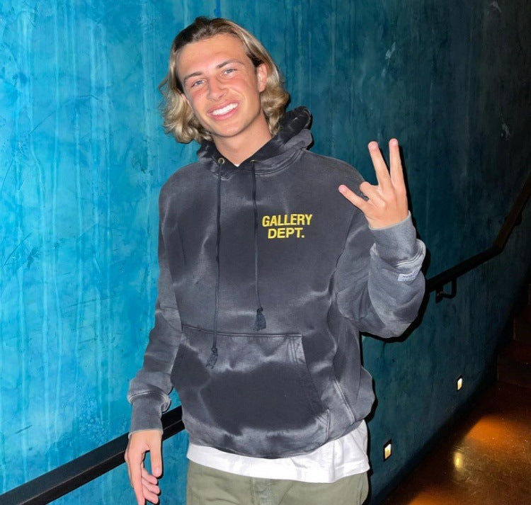 Gallery Dept Letter Print Hoodie Loose Couple Streetwear Sweatshirt