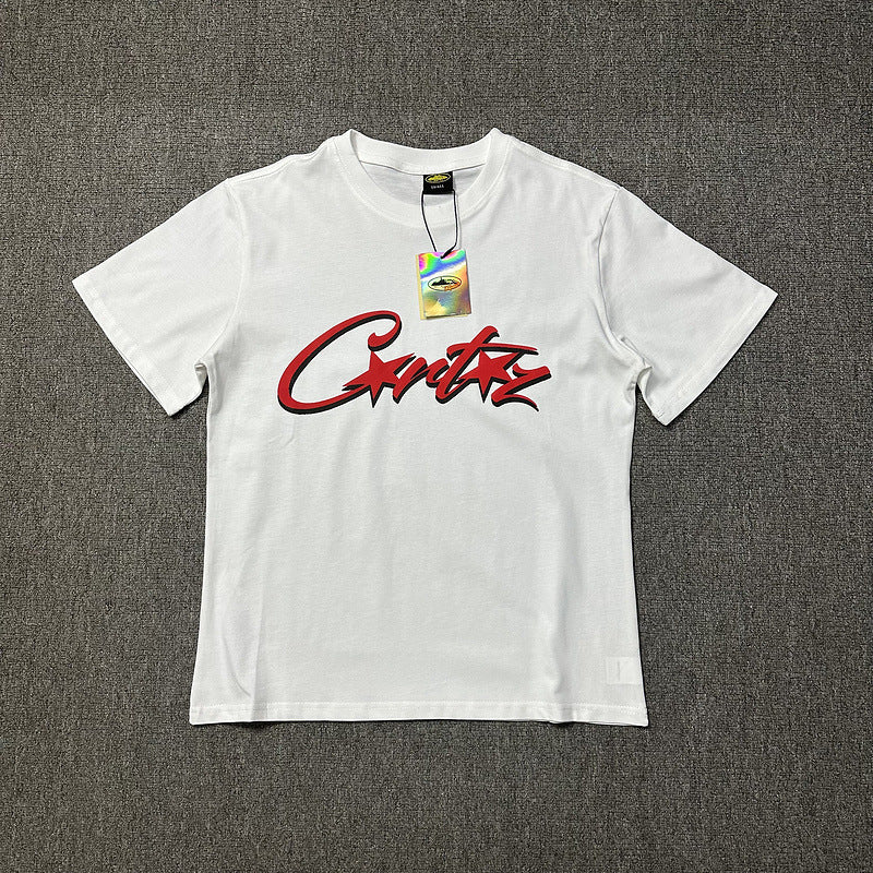Corteiz Logo Letter Print Crew Neck Short Sleeve T‑Shirt Unisex