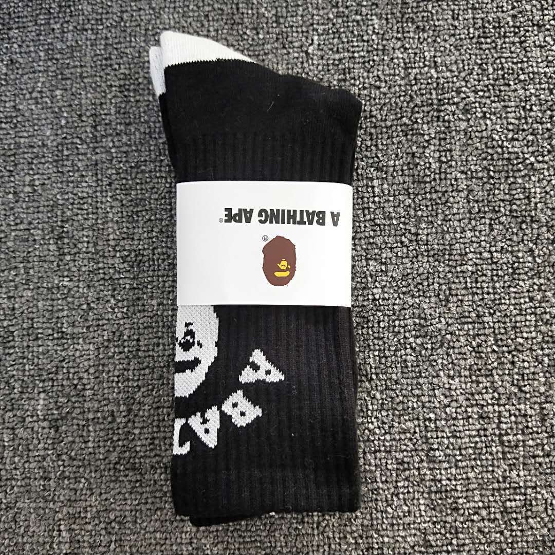 BAPE Ape Head Crew Socks Multi Graphic Prints