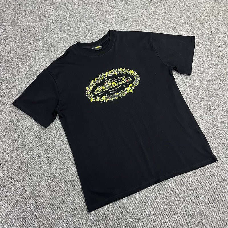 Corteiz Circle Logo Graphic Oversized Tee Streetwear Unisex