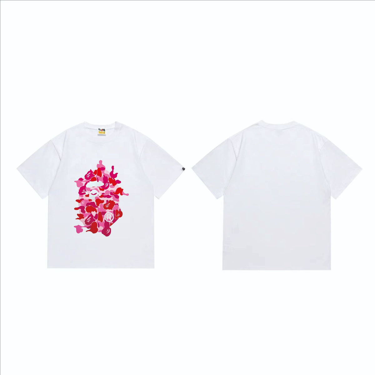 Bape Multi‑Ape‑Head Graphic Oversized Tee Streetwear Unisex