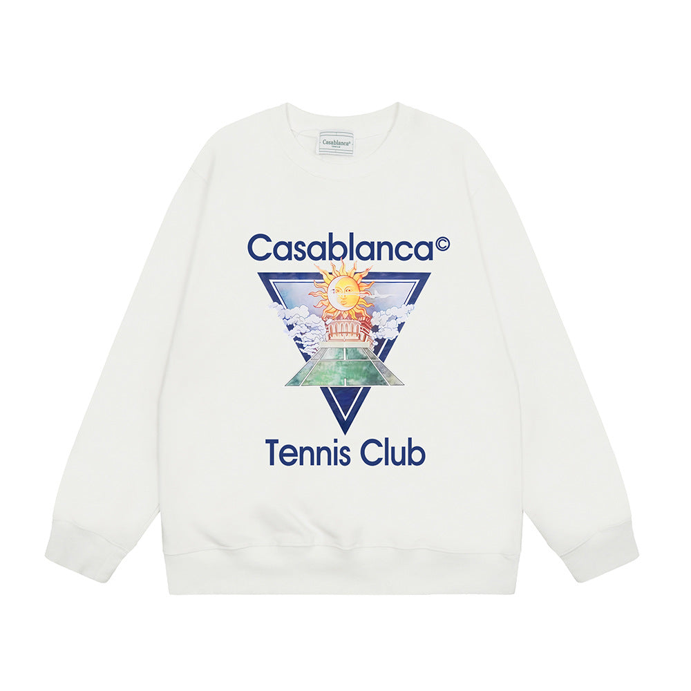 Casablanca Graphic Print Crew Neck French Terry Sweatshirt Unisex