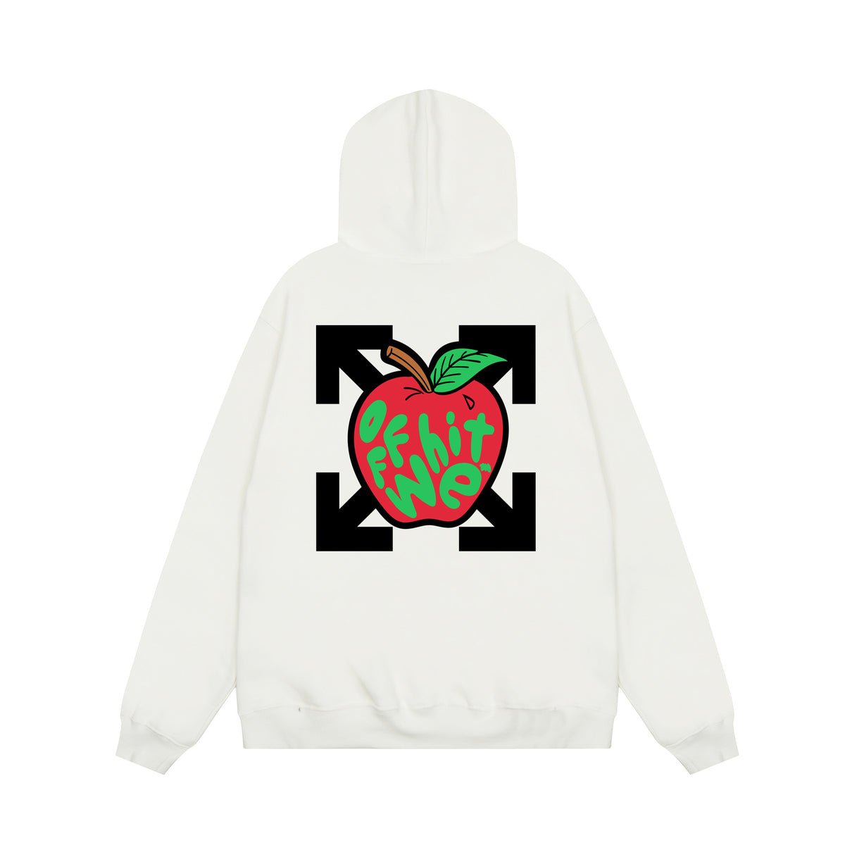 Off‑White Multi‑Arrow Abstract Graphic Oversized Hoodie Streetwear