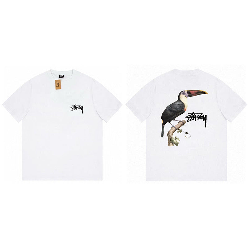 Stussy Graphic Print Collection Loose Casual Short Sleeve T-Shirt