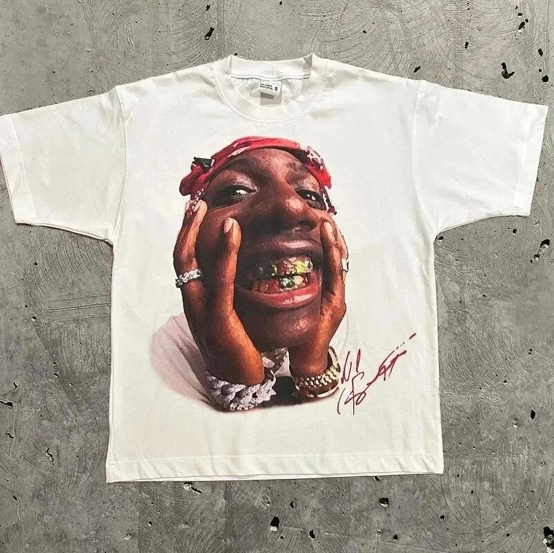 Vintage Hip-Hop Rap Print Unisex Oversize Streetwear Baumwoll-T-Shirt