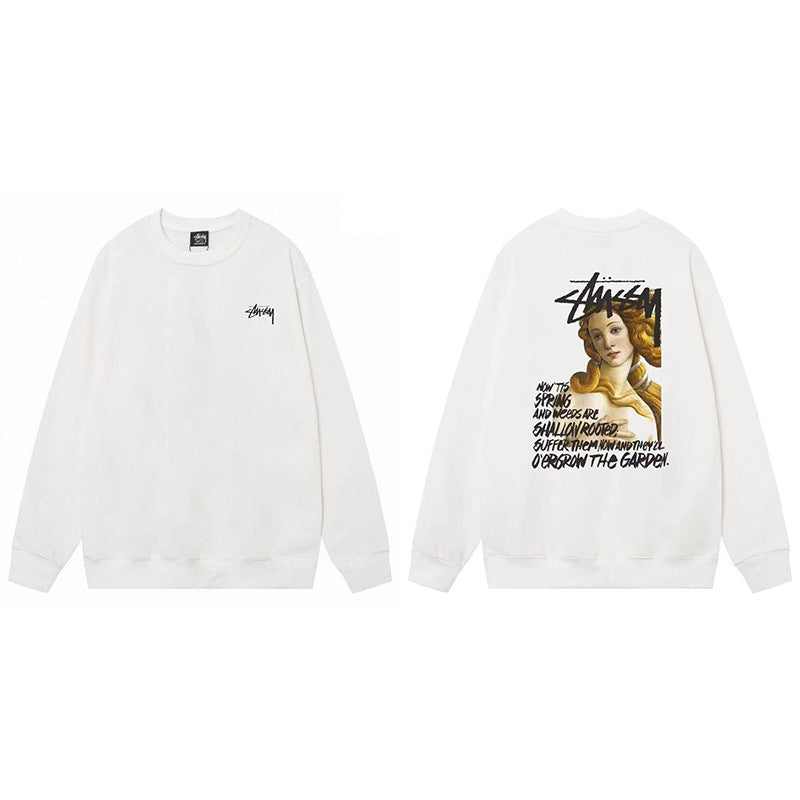 Stussy Graphic Crewneck Sweatshirt 8 Ball Dice Street Casual Pullover