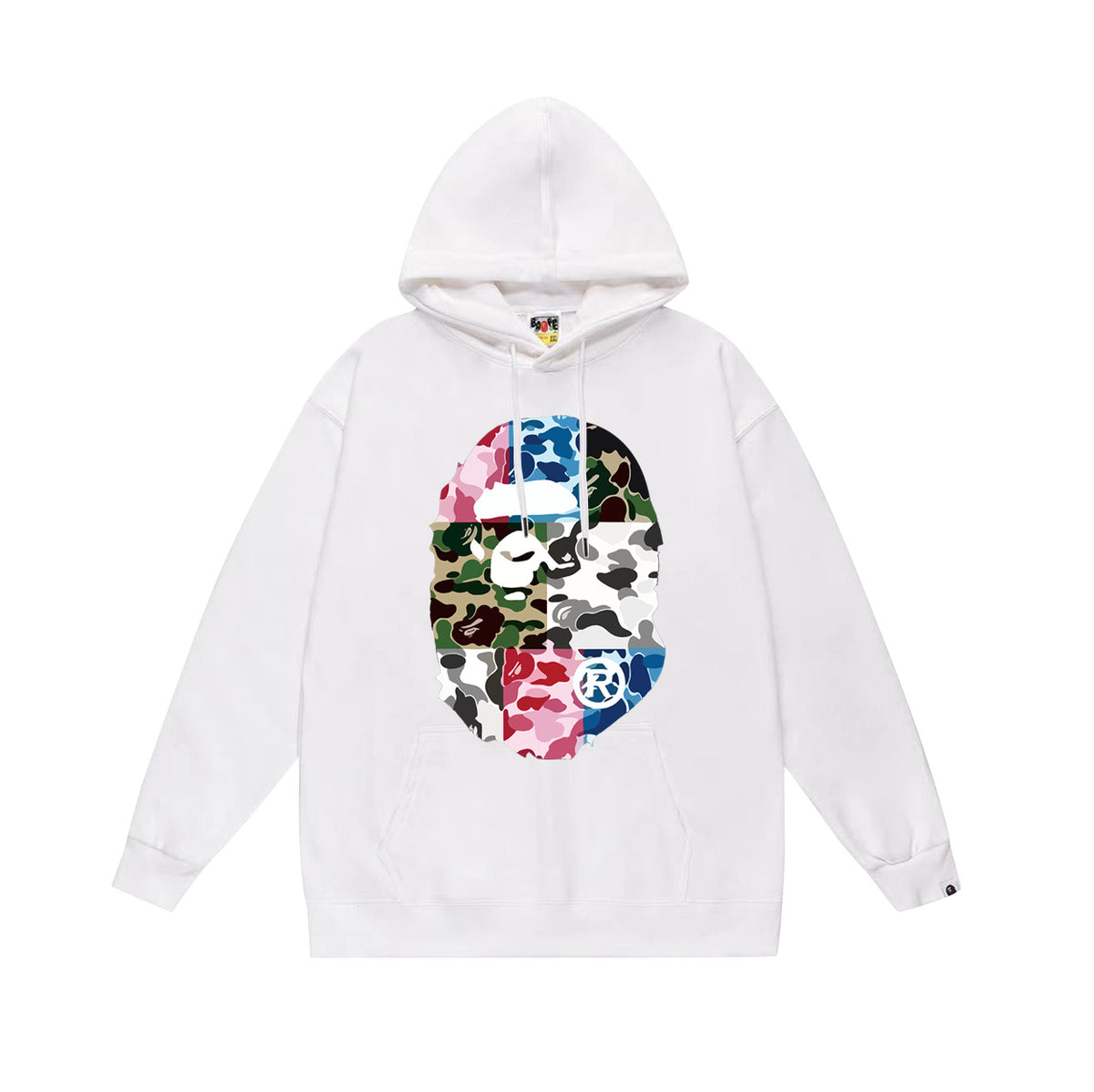 BAPE Hoodie Multi Camo Ape Head Print Street Fleece Pullover