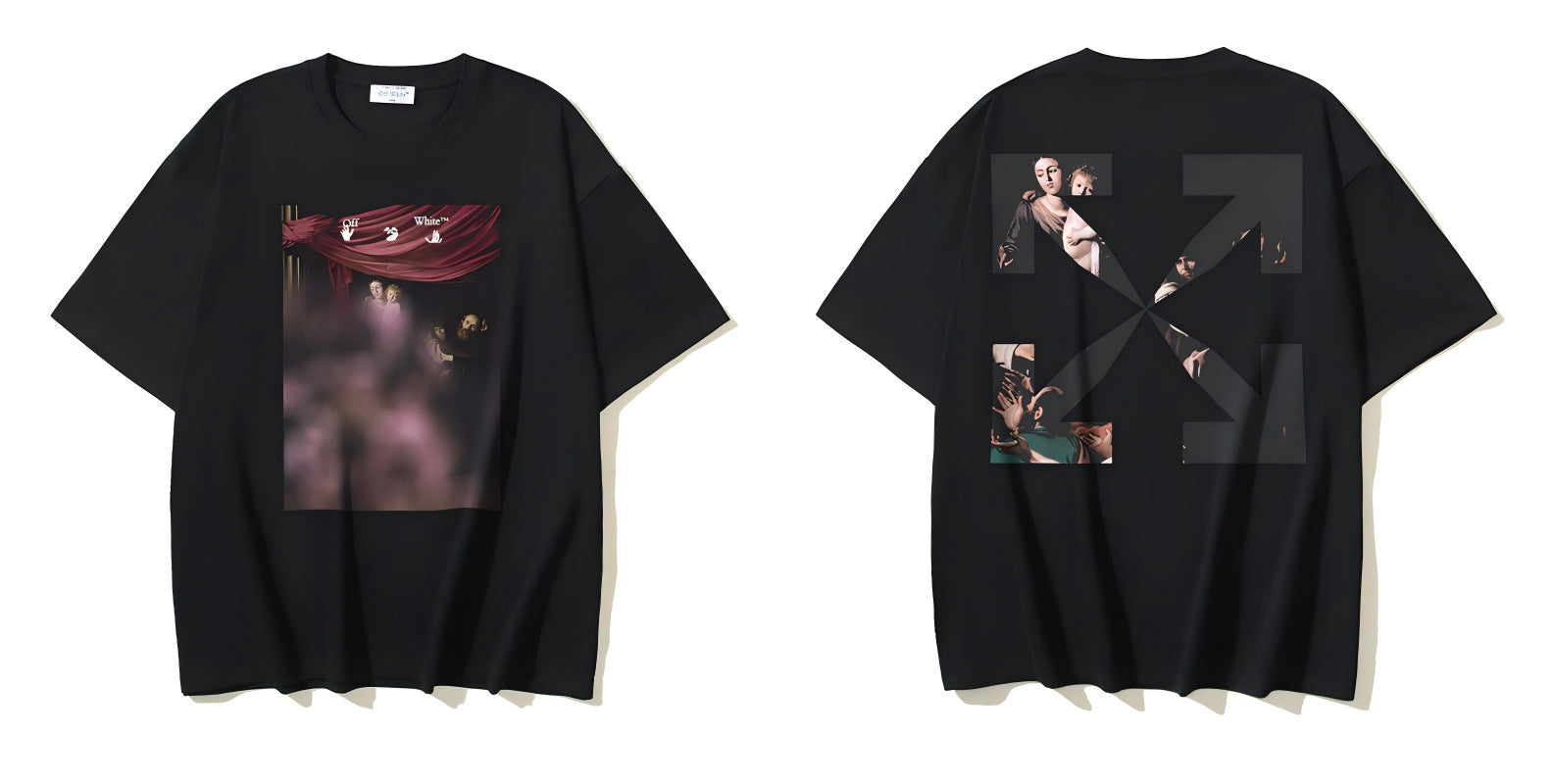Figure Arrow Graphic Print Streetwear Crew Neck Short Sleeve T Shirt