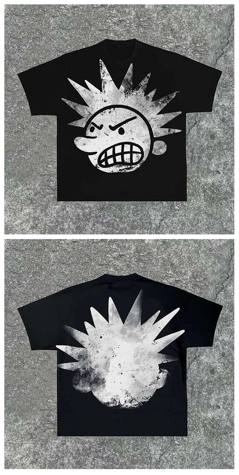 Warzone Studios Y2K Double Sided Cartoon Oversized Vintage Cotton Tee