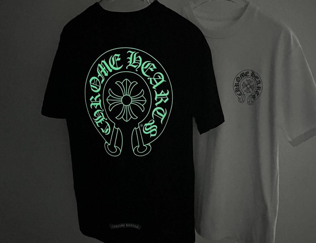Chrome Hearts Horseshoe Sanskrit Glow In Dark Short Sleeve Tee Unisex