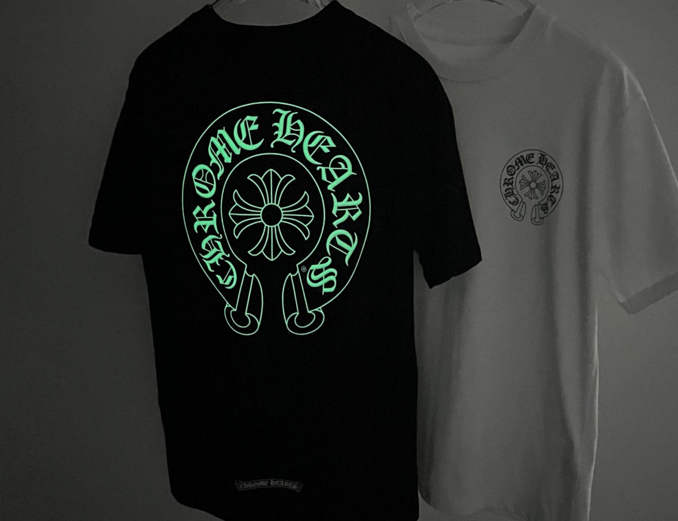 Chrome Hearts Horseshoe Sanskrit Glow In Dark Short Sleeve Tee Unisex