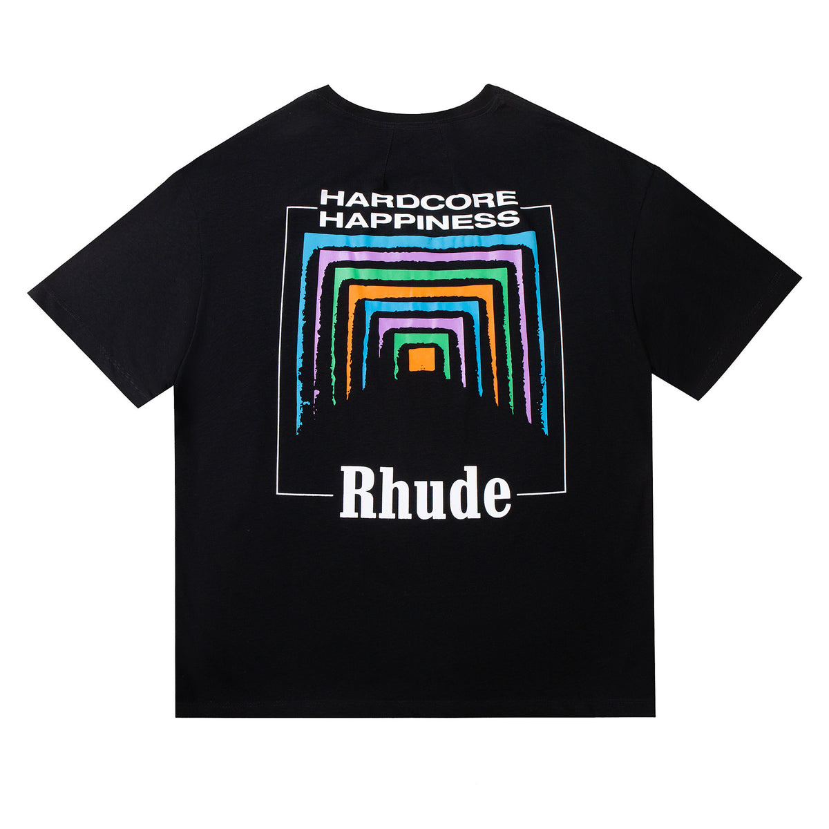 Rhude Graphic Tees Vintage High Street Loose Couple Crew Neck T-Shirt
