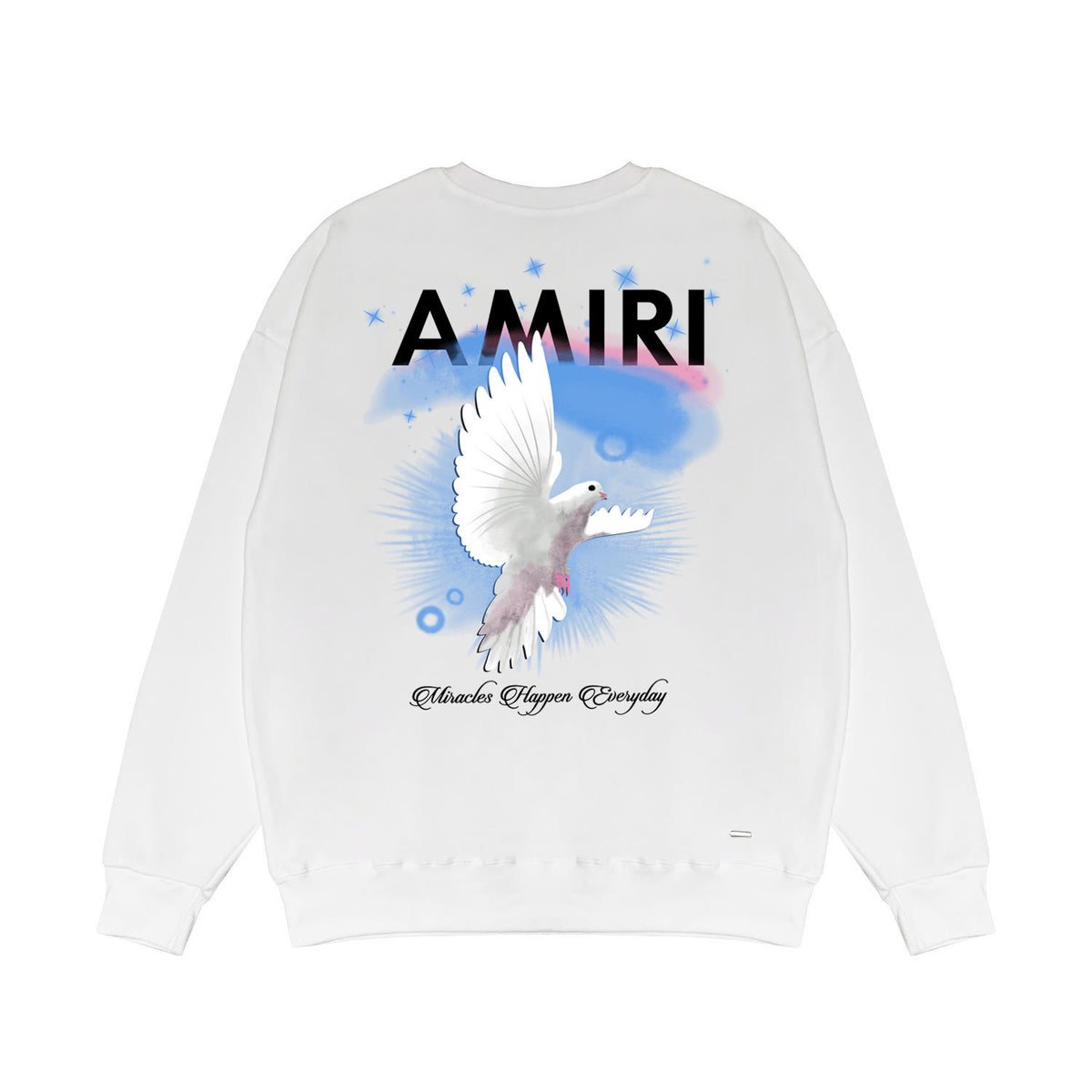 AMIRI Dove Graphic Crewneck Sweatshirt Street Casual Loose Pullover