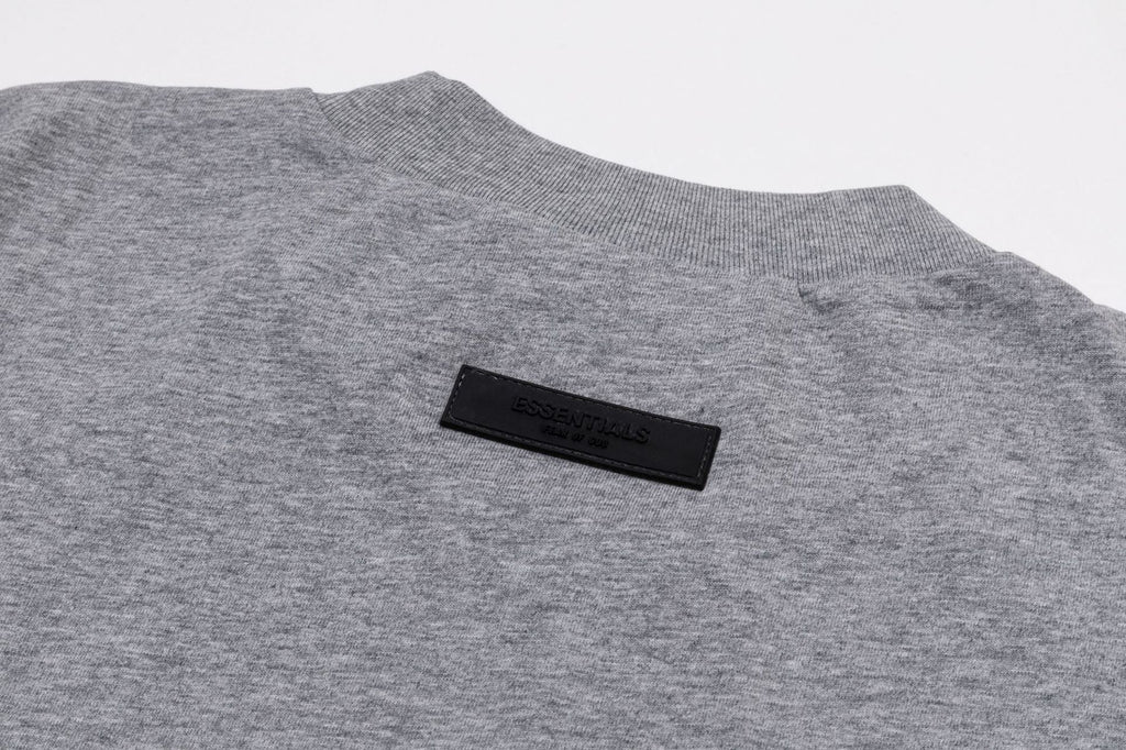 Fear Of God Essentials Red Rubber Letter Crew Neck Short Sleeve T Shirt