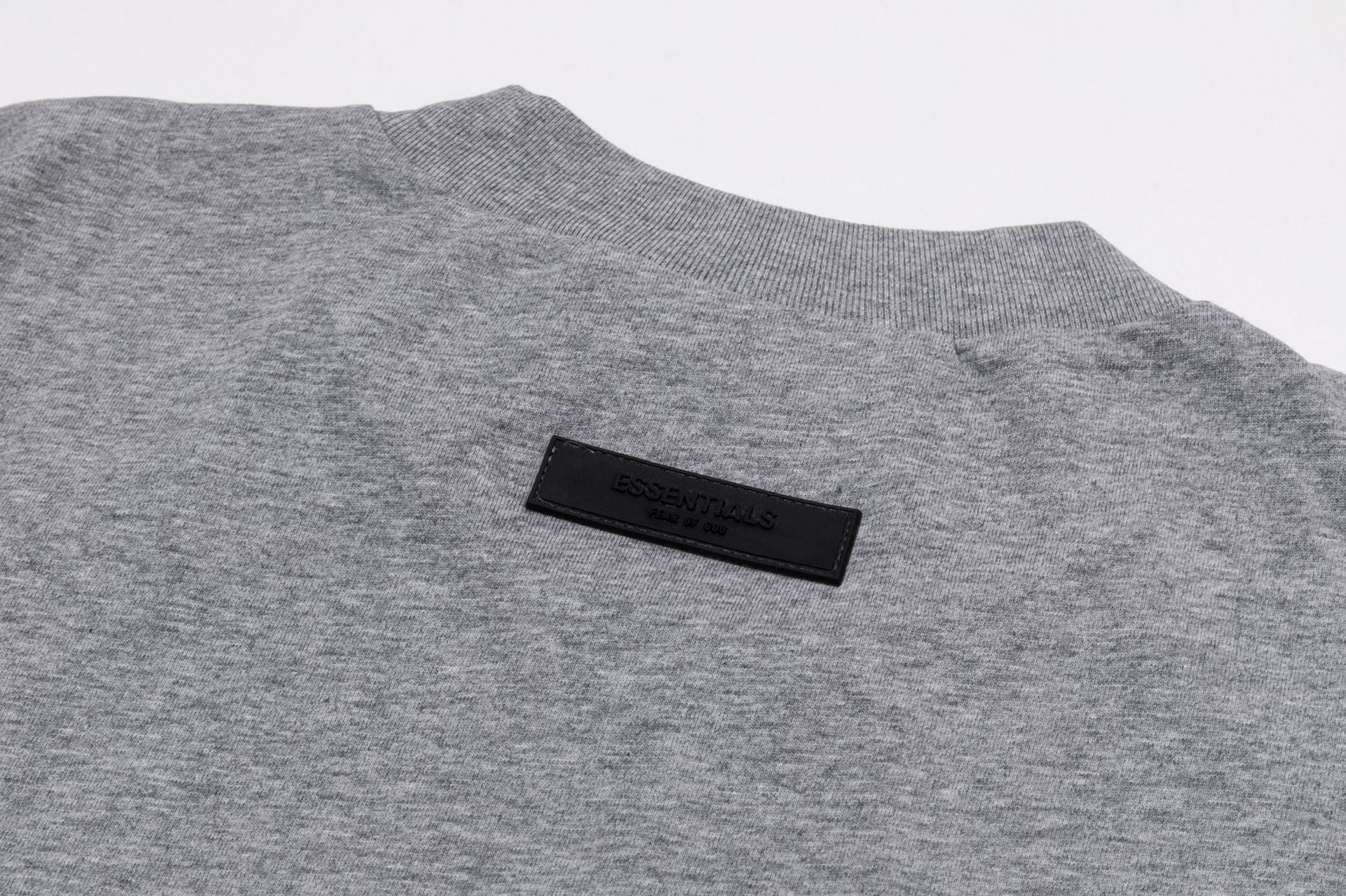 Fear Of God Essentials Red Rubber Letter Crew Neck Short Sleeve T Shirt