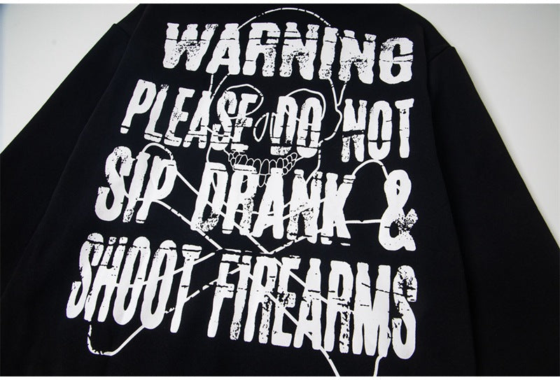 Cough Syrup Graphic Hoodie Vintage Letter Print HipHop Street Pullover