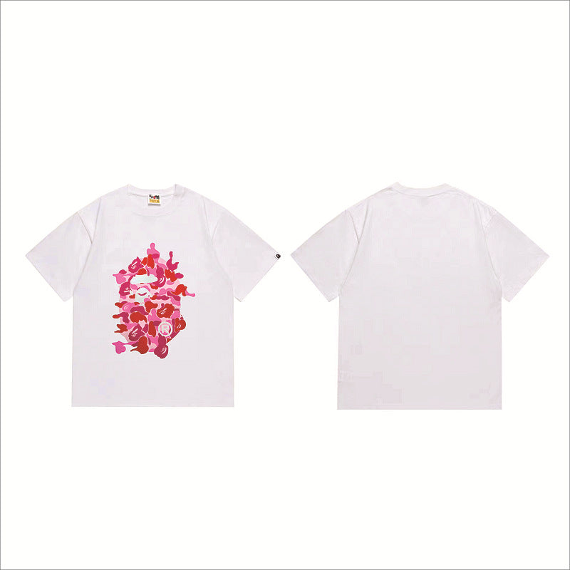 Bape Sakura Floral Graphic Oversized Tee Streetwear Unisex