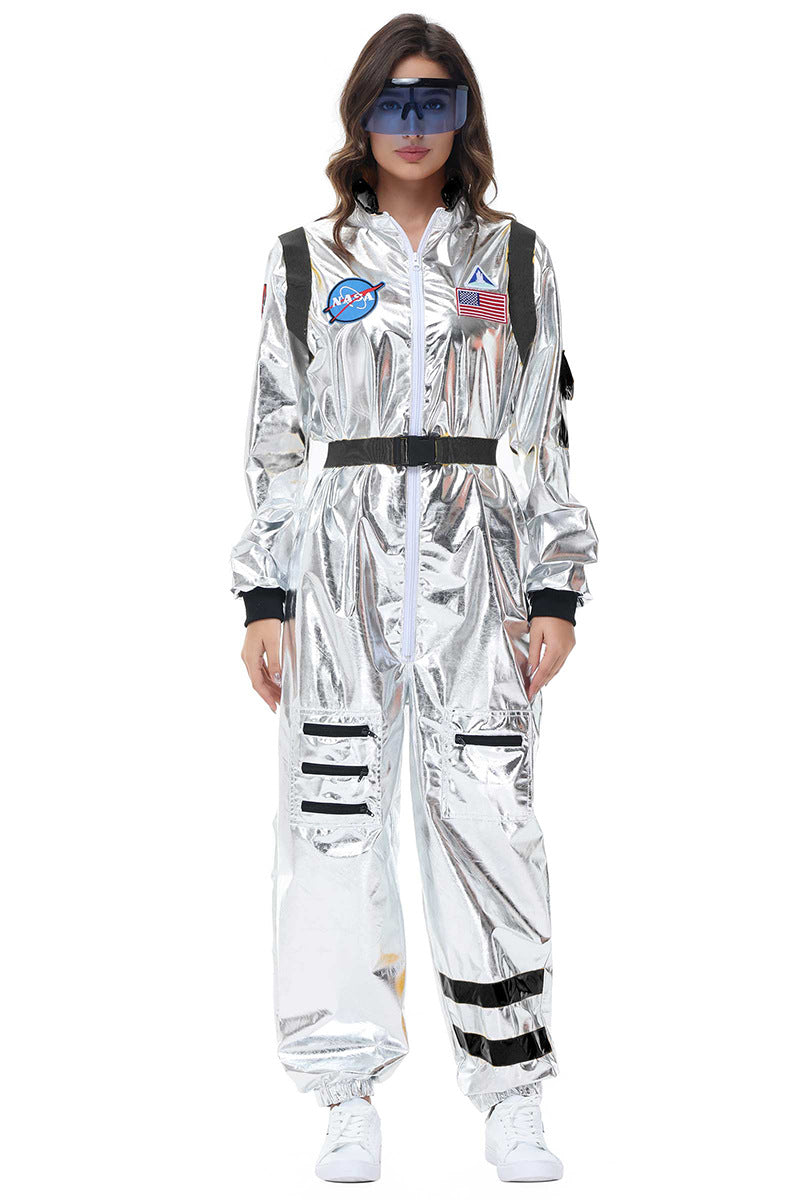 Halloween Women Astronaut Space Suit Cosplay Pilot Jumpsuit Party Sets