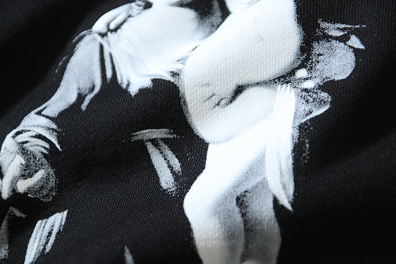 Off White Virgin Mary Graphic Relax Fit Casual Shorts Unisex