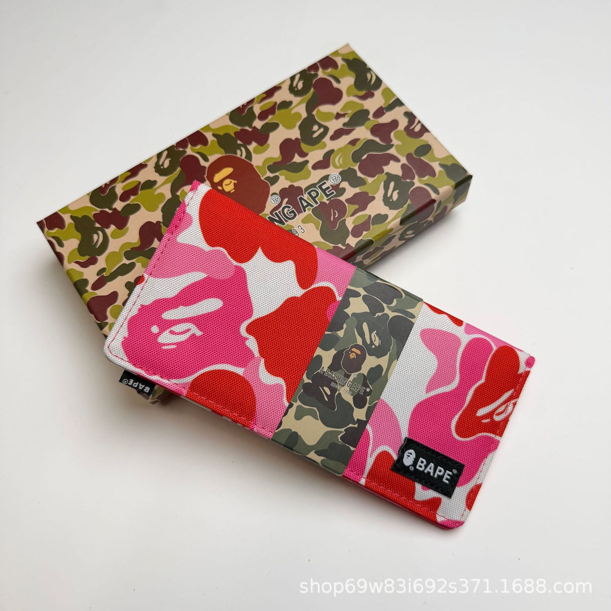 BAPE Ape Head ABC Camo Long Wallet