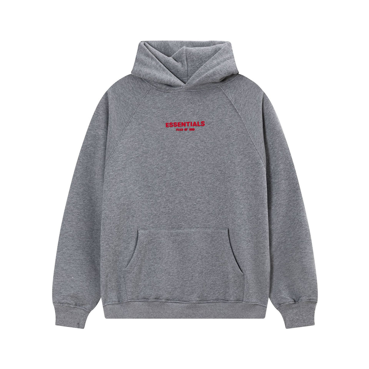 Fear of God Essentials Red Rubber Letter Pullover Hoodie Unisex