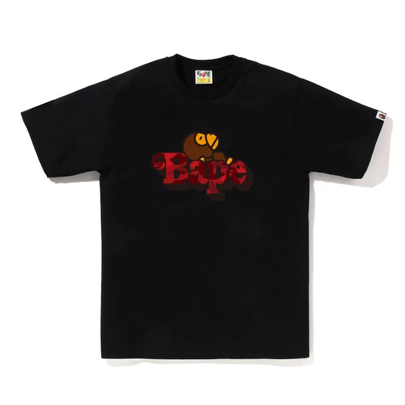 BAPE Ape Head & Shark Graphic Tee Loose Unisex Streetwear T-Shirt