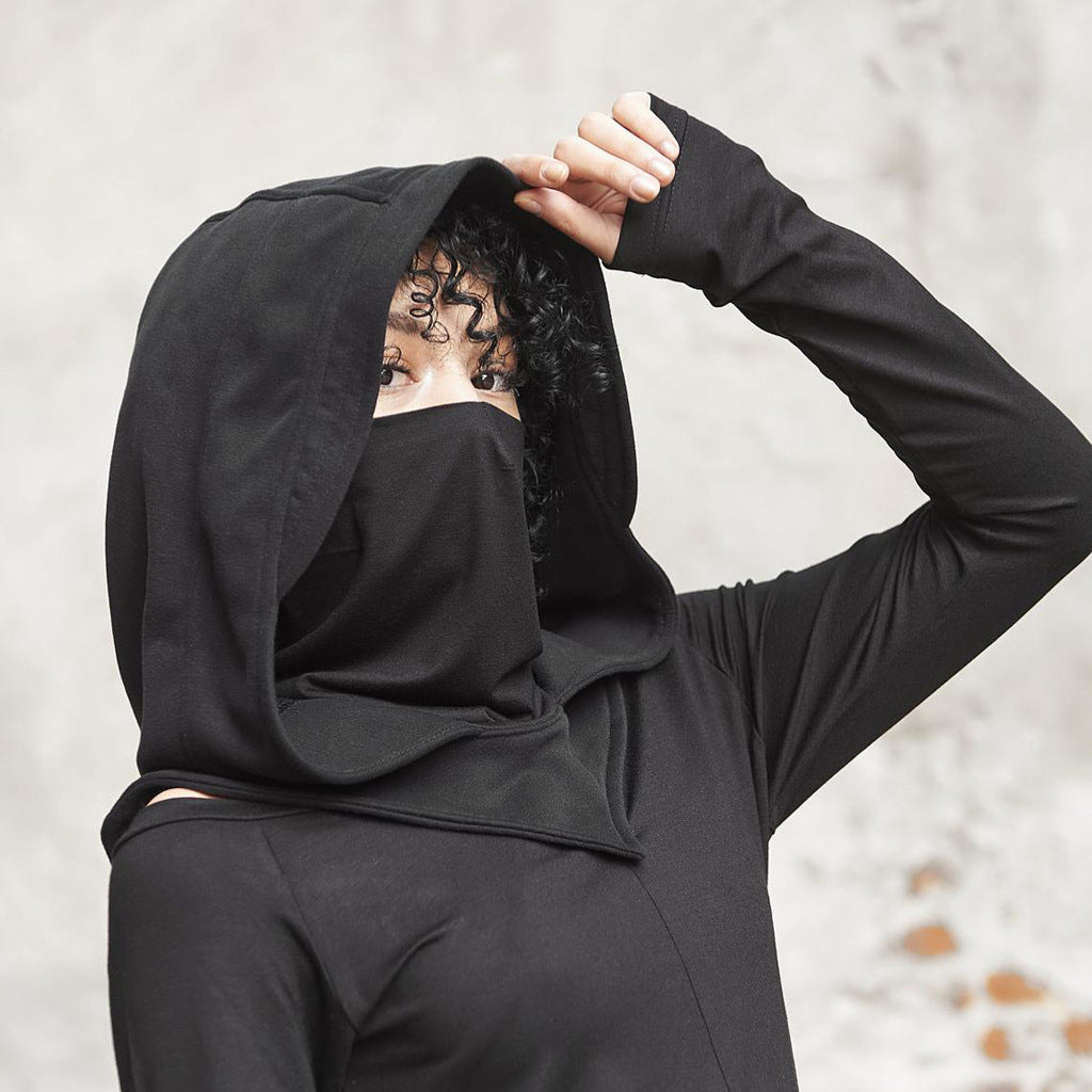 Halloween Medieval Assassin Hooded Face Cover Cosplay Neck Scarf