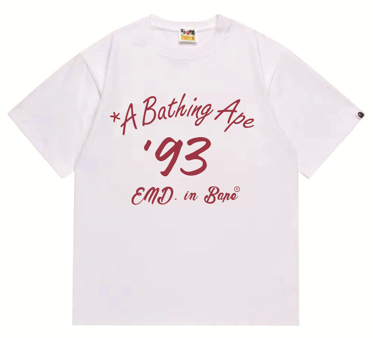Bape Multi‑Ape‑Head Graphic Oversized Tee Streetwear Unisex