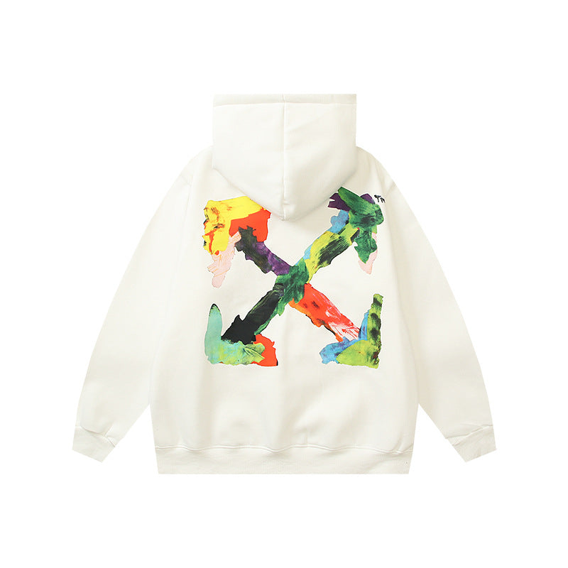 Off-White Arrow Graphic Print Hoodie Streetwear Unisex