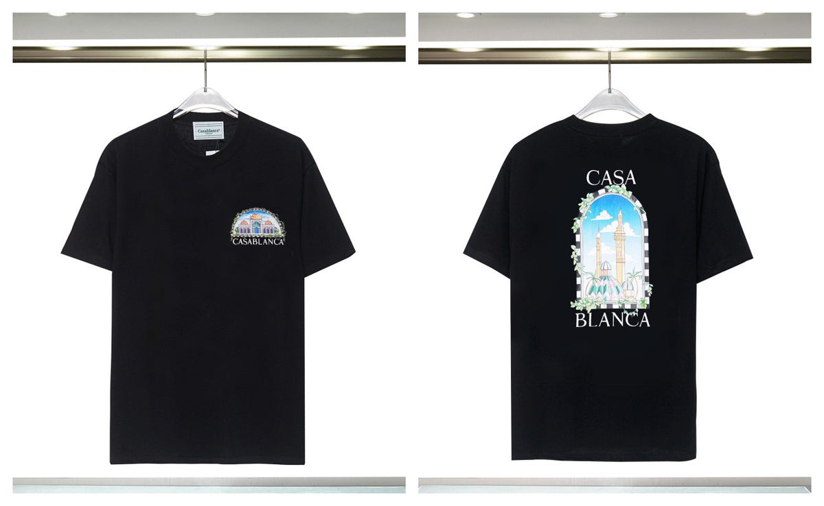 Casablanca Tennis Graphic T-Shirt Loose Oversized Short Sleeve Tee
