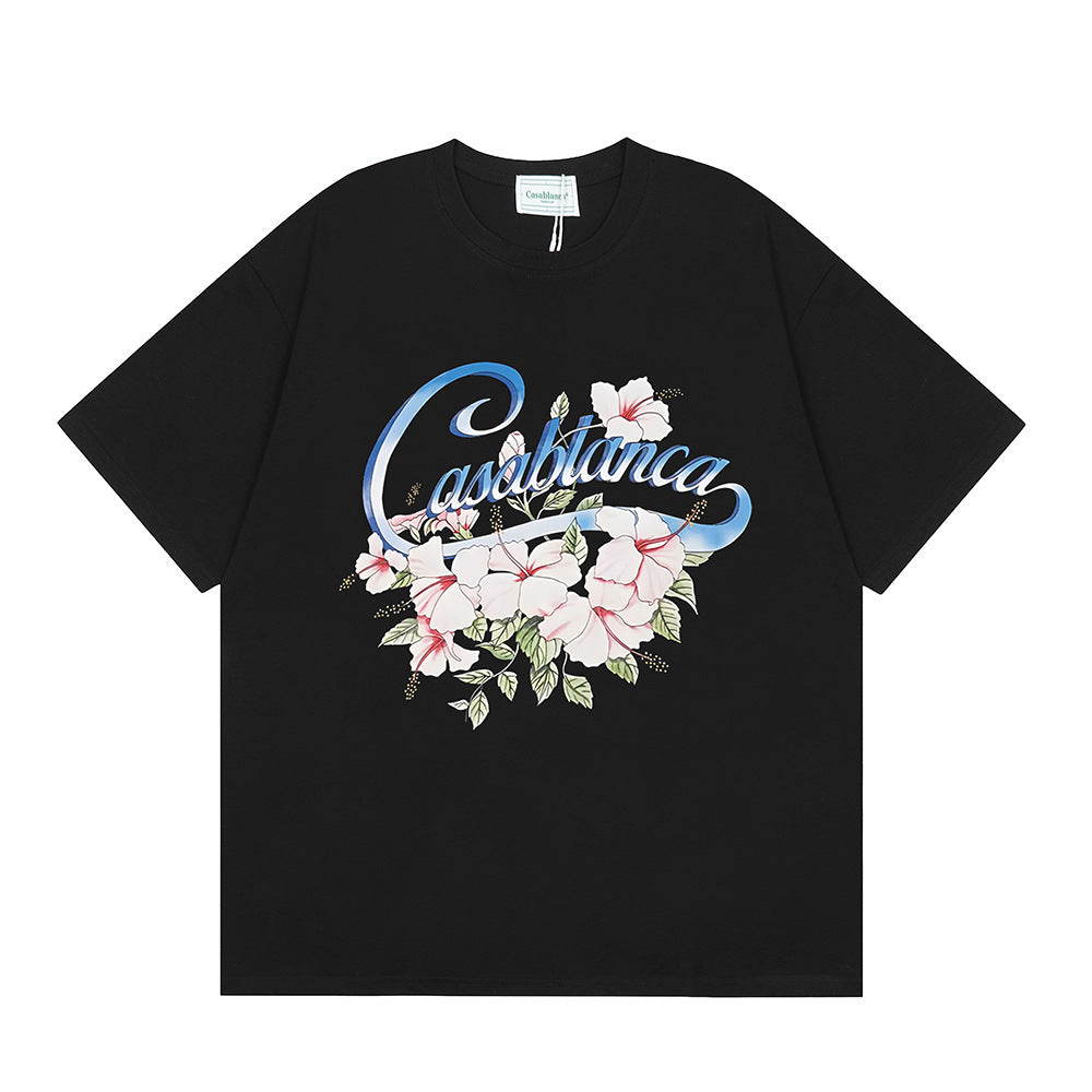 Casablanca Multi‑Print Tennis Floral Graphic Oversized Tee Streetwear